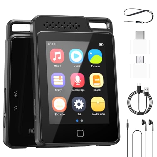 Leitor Mp3 Bootek com Ecrã Tátil de 2.4'' e Bluetooth 5.0 BOOTEEK - Reprodutores de mp3 - tátil, bluetooth 5.0, cartões microsd, 16GB
