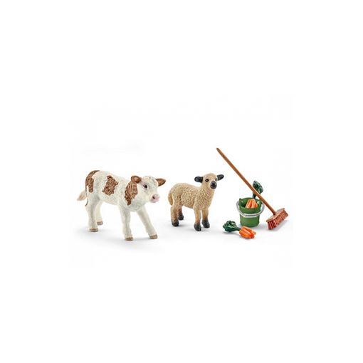 Conjunto de Figuras de Brincar SCHLEICH 41422 (Idade Mínima Recomendada: 3 anos) Schleich - Conjuntos de brinquedos - 3 anos, vitelão, cordeira, balcão, pote
