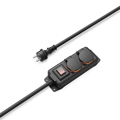 Extensão Elétrica HAMA 00119044 | Preto (Electricidade e Domótica) Hama - Filtros de linha e supressores de surtos - preto, plástico, 3-8 polos, 3500 w