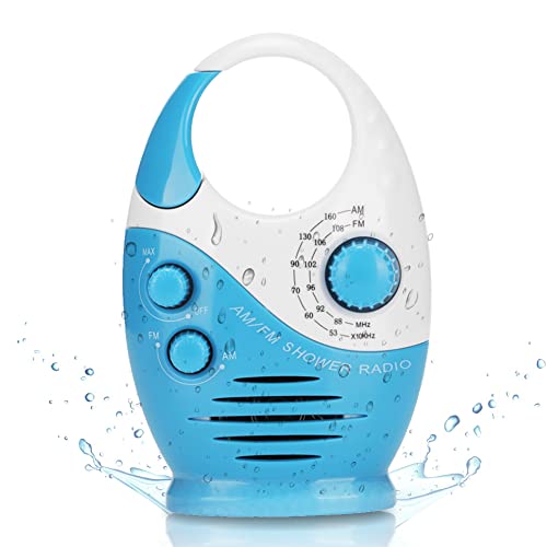 Rádio de Banho 1W com Antena Interior e Exterior Yunseity - Áudio - rádio, banho, antena interior, antena exterior, compacto, pilhas