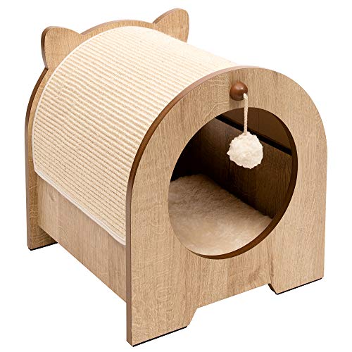 Casa para Gatos VESPER MINOU Quercia (Tamanho Único) VESPER - Mobiliário para gatos - espuma viscoelástica, sisal, conforto, homemagem