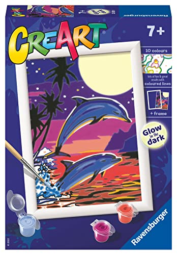 Pintar num Número Delfines RAVENSBURGER Ravensburger - Materiais de arte e artesanato - pintura, delfins, quarto