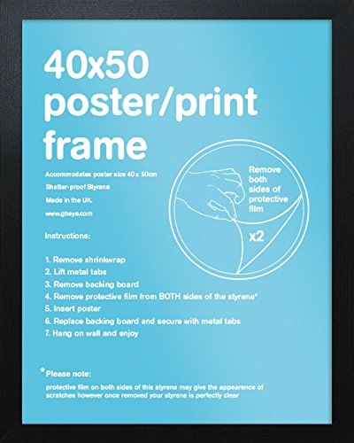 Suporte de Parede para Portas e Janelas Gb Eye 40X50Cm Preto Gb Eye Ltd - Molduras, bastidores e esticadores - suporte, parede, portas, janelas, preto, MDF
