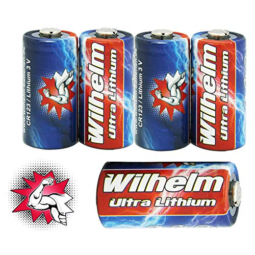 Pilhas Não Recarregáveis WILLHEM 5 x CR123 Wilhelm - Baterias - pilhas não recarregáveis, 5 pilhas, cr123a, 3V, câmaras digitais, lâmpadas