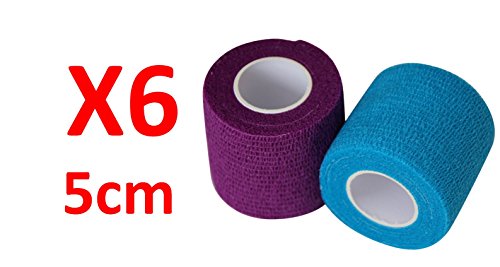Venda Adesiva PINTOMED 3 Azul Claro + 3 Roxo (6 Un) PintoMed - Fita médica e bandagens - venda adesiva, azul claro, roxo, 6 unidades