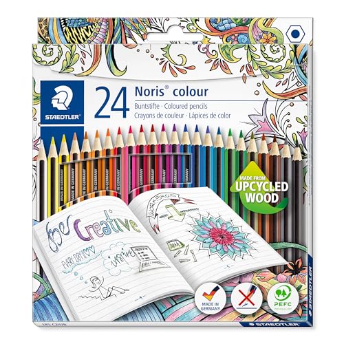 Lápis Cor NORIS Colour (24 Unidades - Multicor) Staedtler - Lápis - multicor, 24 unidades, antideslizante, suave