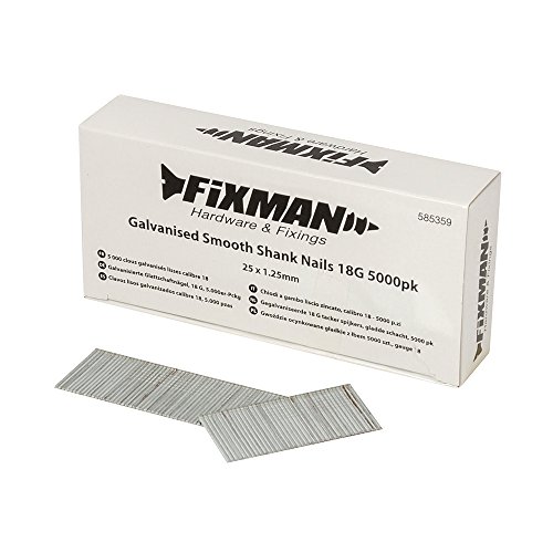 Fixman 5000P - 2500PZG - 2.5 x 12.5 mm (Ferramentas) FIXMAN - Pregos - aço inoxidável, 5000 peças, 2.5 x 12.5 mm