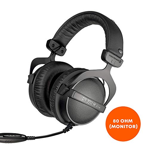 Auscultadores com Fio BEYERDYNAMIC DT 770 M (Over Ear - Microfone - Preto) Beyerdynamic - Fones de ouvido e headsets - over ear, microfone, preto