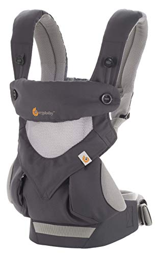 Marsúpio ERGOBABY Porta-bebés 360 Cool Air Cinza e preto Ergobaby - Móveis para bebês e crianças pequenas - ergonômico, 360 graus, apoio lombar, conforto