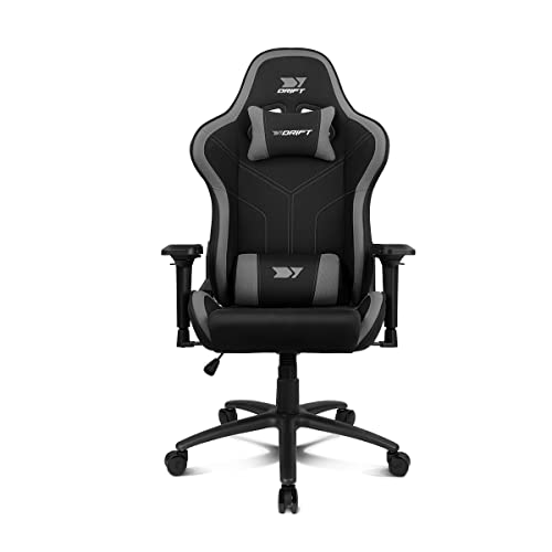 Cadeira Gaming DRIFT DR110B (Até 120 kg - Elevador a Gás Classe 4 - Cinzento) Drift - Cadeiras de jogos - gaming, até 120 kg, elevador a gás, cinzento
