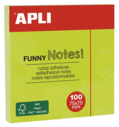 Bloco de Notas Adesivas APLI 75x75mm (100 Folhas) APLI - Notas autoadesivas - adesivas, 75x75mm, 100 folhas