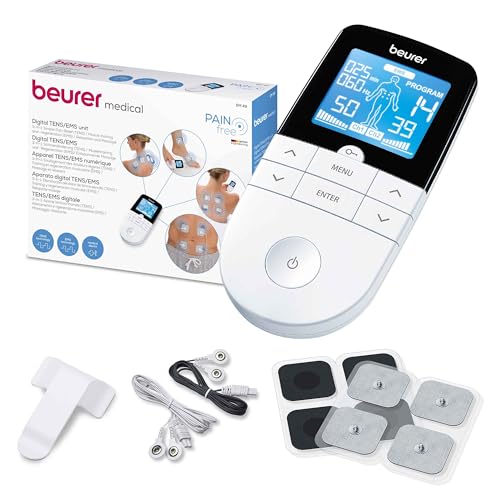 Eletroestimulador BEURER EM 49 (Corpo - 1.5 x 20 cm) Beurer - Estimuladores musculares elétricos - eletroestimulador, beurer em 49, corpo, 1.5 x 20 cm, alívio do dor, fortalecimento muscular, massagem relaxante