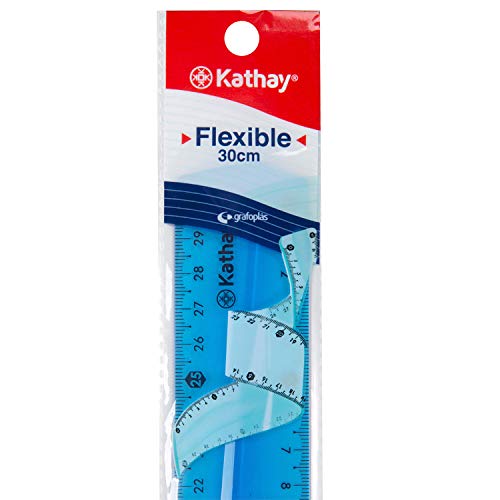 Régua de Desenho KATHAY (Azul - Poliéster - 30 cm) Grafoplás del Noroeste S.L. - Réguas - plástico flexível, transparente, 30 cm