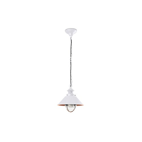 Candeeiro de Teto FARO BARCELONA Nautica (Branco) Faro - Luminárias Decorativas - metal, vidro, branco, cobre, e27