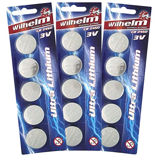 Pilha Recarregável WIHLMET CR2450 (Recondicionado Como Novo) Wilhelm - Baterias - CR2450, 3V, 600mAh, recarregável