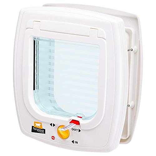 Porta para Cão FERPLAST Swing 5 Branco (60 x 50 x 76 cm) FERPLAST - Portas para animais de estimação - branco, plástico, 60x50x76 cm