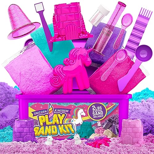 Kit de Areia Mágica GIRLZONE (Idade Mínima: 3) GIRLZONE - Massa de modelar e putty - 1 kg, acessórios, castelos, inocua