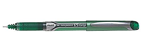 Caneta de Tinta Permanente PILOT V5 Grip Verde Pilot - Canetas - caneta, tinta permanente, pilot v5 grip, verde, traço fino