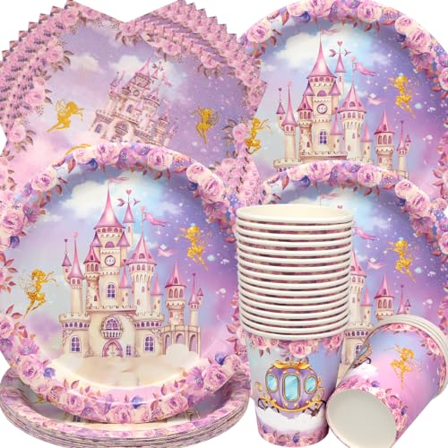 Conjunto de Refeição DOYOMTOY Princess Castle Party Doyomtoy - Kits de festa - conjunto, refeição, princesa, castelo, festa