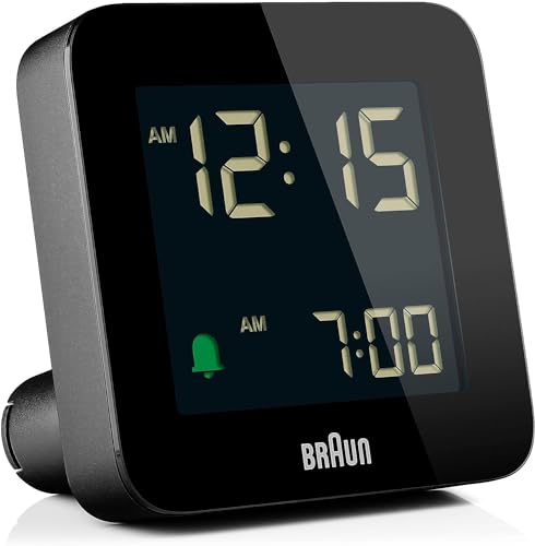 Relógio Despertador Digital BRAUN BC-09 Preto Braun - Relógios de Parede - digital, preto, plástico, botões