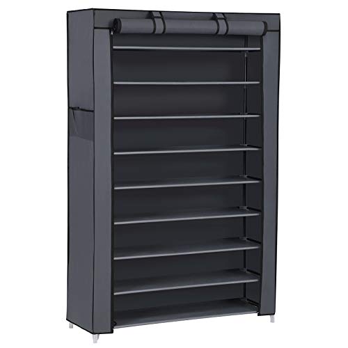 SANDÁLIA SONGMICS 10 Níveis Cinzento (28x88x160cm) SONGMICS - Conjuntos de móveis - sandalia, songmics, 10 níveis, cinzento, 28x88x160cm