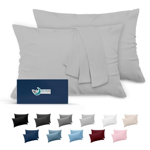 Capa de Almofada DREAMZIE (Cinzento - 40 x 70 cm) BMS International - Fronhas e almofadas - poliéster, lavável, 85g/m2, solapas