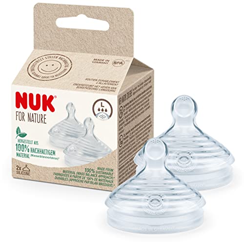 Tamanho da Tetina de Silicone Nature Sense 2: L NUK Newell Brands - Bicos de mamadeira - silicone, pré-mestizaje, 3 meses, branco