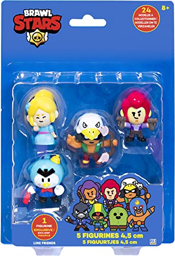 Figuras de Ação LANSAY Brawl Stars (Idade Mínima Recomendada: 6 anos) 627 - Bonecos de ação e brinquedo - 5 figuras, 7 cm, pvc, personagens