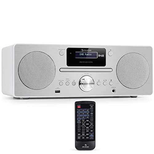 Rádio Portátil Auna 15W com CD e MP3 - Preto AUNA - Áudio - cd, mp3, dab+, bluetooth, usb
