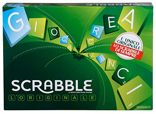 Jogo de Tabuleiro MATTEL Scrabble (Idade Mínima: 7) Mattel - Jogos de tabuleiro - formação de palavras, pontuação das letras, dicionário, 150 peças