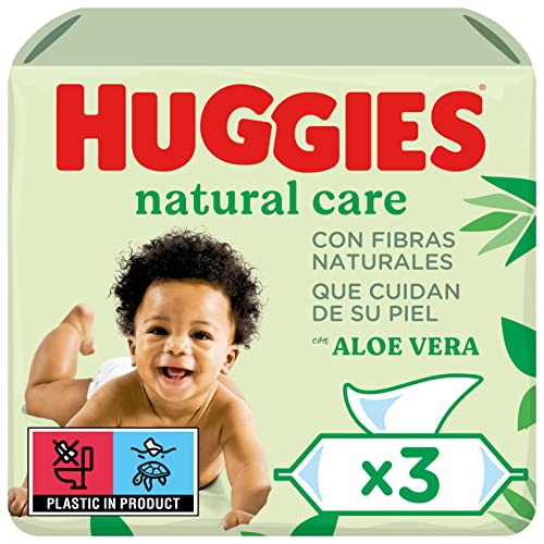 Toalhitas Huggies Natural Care Aloe & Green Tea KIMBERLY-CLARK - Toalhitas higiénicas para adultos - aloe vera, vitamina E, pH natural