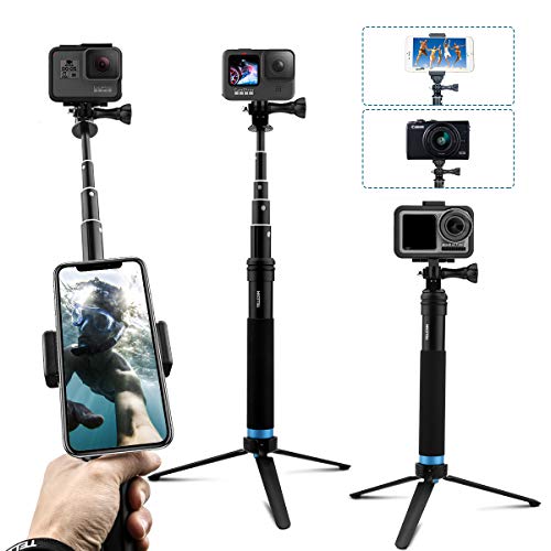 Tripé Selfie Impermeável AUYKOO com Suporte para Smartphone AuyKoo - Tripés e monopés - selfie, impermeável, smartphone, alumínio