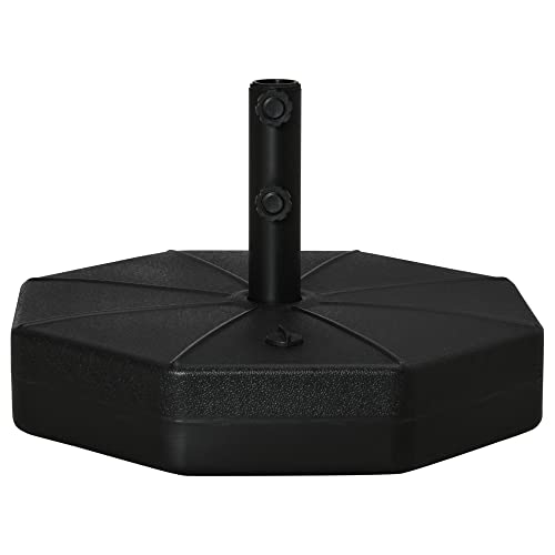 Base de Guarda-Sol OUTSUNNY 01-0444 (Preto - Alumínio) SPANISH AOSOM - Móveis de exterior - preto, alumínio
