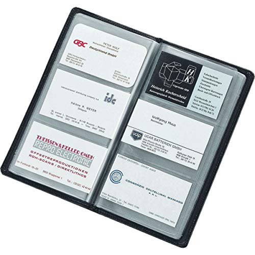 Álbum de Endereços ALASSIO (Preto - Couro sintético) Alassio - Arquivamento e organização - 120 cartões, couro sintético, preto, capas transparentes