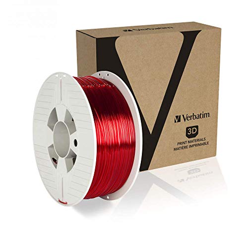 Verbatim 55054 Material para Impressão em 3D Polietileno Tereftalato de Glicol Petg Vermelho Transparente 1 Kg Verbatim - Acessórios para impressoras 3d - petg, vermelho transparente, 15-40ºc, 5-35ºc