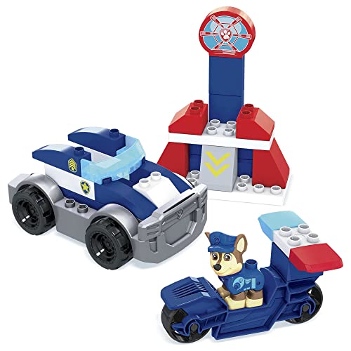 Construção MEGA BLOKS Carro da patrulha pata MEGA CONSTRUX - Blocos de encaixe - patrulha pata, chase, 30 blocos, articulado