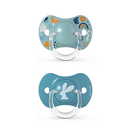 Conjunto de chucha 2 peças 0-6 meses Azul Suavinex Suavinex - Cuidados com a higiene oral - 2 peças, 0-6 meses, silicone, válvula