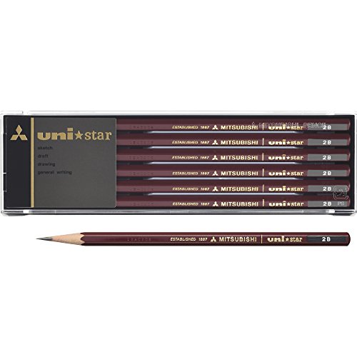 Lápis Hexagonais MITSUBISHI PENCIL CO, LTD Mitsubishi Pencil CO., LTD - Lápis - 12 lápis, hexagonais, 1.0mm, cores vivas