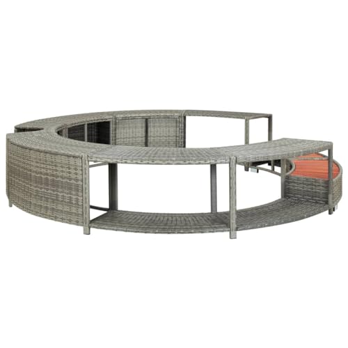 Bandeja para Banheira VIDAXL (Cinzento - Poliéster) vidaXL - Móveis de exterior - poliéster, suspensão integrada, MDF, 55x25cm