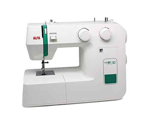 Máquina de Costura ALFAHOGAR Next 30 Spring Alfa - Máquinas de trabalho de tecidos - 18 pontos, festões, acessórios, gancho