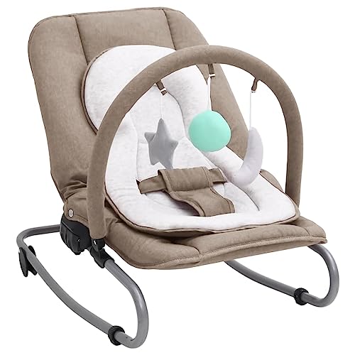 Baloiço para bebé vidaXL | Cinzento, Bege (Puericultura - Dormir) vidaXL - Móveis para bebês e crianças pequenas - cinzento, bege, puericultura