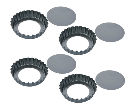 Conjunto de 4 Formas de Tarte TESCOMA Delicia Tescoma - Formas de torta e quiche - 4 formas, onduladas, antiaderente, desmontáveis