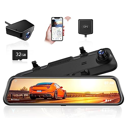 Dashcam WOLFBOX Mirror Dash Cam 12'' (Full HD - 2.5K) WOLFBOX - Câmeras de vigilância - full hd, 2.5k, dash cam