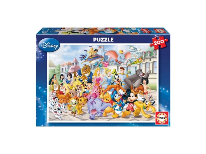 Puzzle EDUCA BORRAS Disney (Idade Mínima: 5 Anos - 200 Peças) EDUCA - Quebra-cabeças de encaixar - disney, 200 peças, idade mínima 5 anos