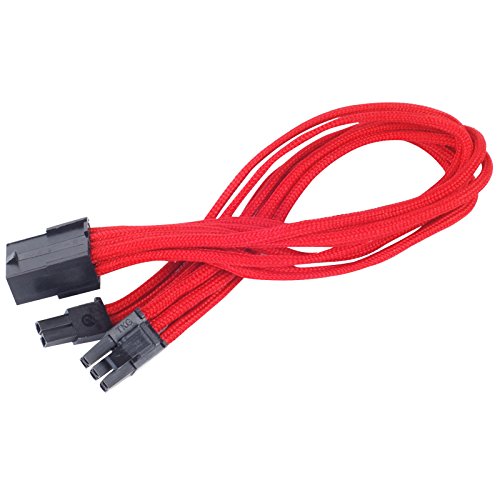 Silverstone PP07 PCI Express 8-pin vermelho (Cabo Informática) SilverStone Technology - Cabos de sistema e alimentação - pci express, 8-pin, vermelho, 0,15 m