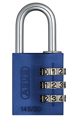 Cadeado Combinatório ABUS Lock-Tag 145/30 | Azul ABUS - Fechaduras e chaves - cadeado combinatório, alta qualidade, combinação aleatória, corrente alumínio, fechadura aço inoxidável