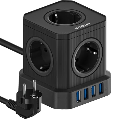 Extensão Elétrica VOOMY 9 em 1 com 5 Tomadas e 4 Portas Usb Voomy - Filtros de linha e supressores de surtos - 5 tomadas, 4 portas usb