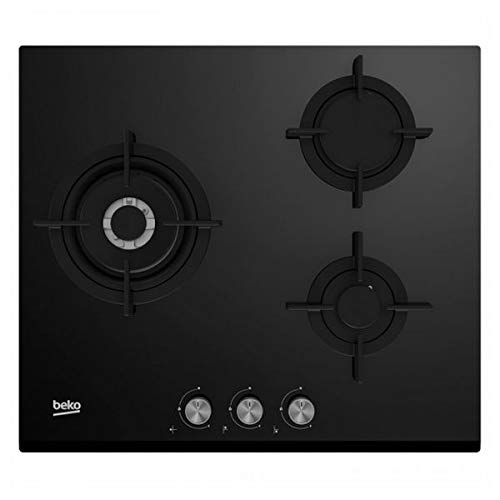 Placa de Gás BEKO HISW 63222 SO (Gás Butano-Propano - 59.5 cm - Preto) BEKO - Cooktops - gás butano, gás propano, 59.5 cm, segurança