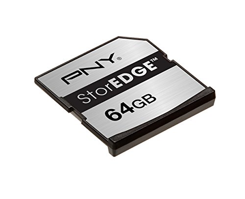 Cartão de Memória PNY StorEDGE, 64GB - SDXC PNY - Cartões de memória flash - SDXC, 64gb, 90mb/s, preto