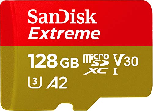 Cartão de Memória MicroSD SANDISK Extreme (128 GB - 160 MB/s) + Adaptador SD Sandisk - Cartões de memória flash - microsd, sandisk extreme, 128 GB, 160 MB/s